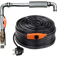 Dema – Câble chauffant antigel 18 m – 288 W – Thermostat intégré – Protection IP68 pour canalisations jusqu'à -45 °C