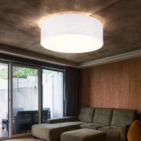 Plafonnier LED, plafonnier de salon, lampe de cuisine, métal plastique blanc, interrupteur à 3 niveaux CCT, 20W 1180lm 3000K 4000K 6000K, D 38 cm