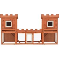 INLIFE Clapier large d'extérieur avec maison double
