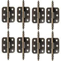 8 Stück Antike Messing Scharniere mit Schrauben Flaches Vintage Scharnier 70 35mm Scharnier Tür Schrank Vintage Bronze Klappscharniere Antike Möbelscharniere für Schmuckschatulle, Schrank