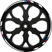 Autocollant de jante de moto style course pour jantes de 17 pouces course