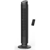 Rowenta ventilatore a colonna Eole Silence Force, 22 dB, 8 velocita', oscillazione 90°, 1900 m³-h, telecomando, nero, VU7020F0