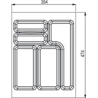 SANS MARQUE Range-couverts 354x474 mm pour StrongBox gris