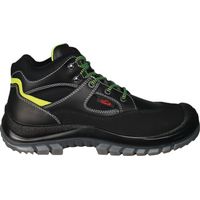 Stivali di sicurezza Tibet, taglia 40, nero/neon verde, S3, EN 20345, in pelle
