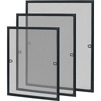 Moustiquaire pour Fenêtre 100 x 120 cm avec cadre en aluminium - fenêtre Moustiquaire sans perçage ni vis - Anthracite NAIZY