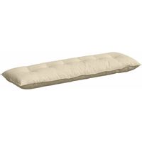 vidaXL Coussin de Dos Crème 160 x 19 x 50 cm tissu