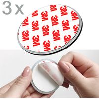 NEMAXX® Support Magnétique pour Détecteur de Fumée 3 Pièces – Support Magnétique Autocollant Ø60 mm – Installation Rapide et Sûre sans Perçage ni Vis – Pour Tous les Détecteurs de Fumée et d’Incendie