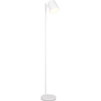 Lampadaire LED, lampe sur pied, lampe de lecture, métal, blanc, SMD, fonctionnement sur batterie, H 125 cm