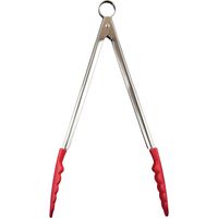 Cuisipro 30.5cm Silicone Locking Tongs Red