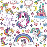 Sticker - Licorne magique - 30x30 cm
