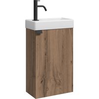 Badplaats Mobile Lavamani Apollo 40 x 22 cm - Rovere Marrone - Mobile con Lavabo