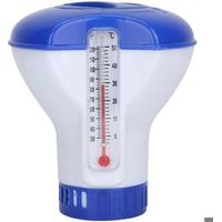 Diffuseur flottant de piscine, diffuseur de chlore de piscine avec thermomètre, diffuseur de chlore automatique