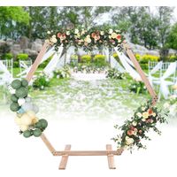Arche de mariage hexagonale en bois - Pour fête d'anniversaire, mariage, jardin - Décoration intérieure et extérieure