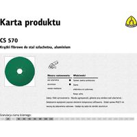 Disco in fibra CS 570 D.125mm K.80 f.INOX/Alu./NE-metalli ZK KLINGSPOR (Per 25)