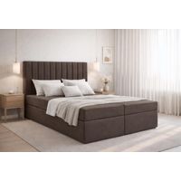 AX LIVING Bett mit Bettkasten 160x200 cm Bursa Boxspringbett Brown ohne Topper