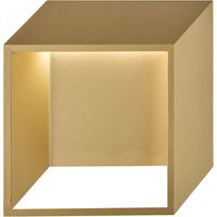 Lampada da parete indoor LED moderna soggiorno parete lampada LED scala indoor color oro, faretto down in metallo, 5.5W 400Lm bianco caldo, LxPxH 25x9.2x25 cm, Wofi 4416.01.15.8000