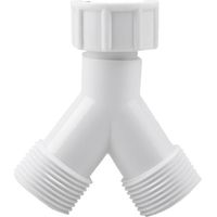 Doppio raccordo a Y per lavatrice e lavastoviglie. Adattatore di scarico con filettatura da 3/4". Attacco per tubo flessibile per rubinetto ed elettrodomestici. Plastica rinforzata ad alta resistenza.