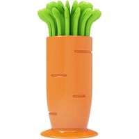 Lntyq 30 PCS Ensemble de fourchettes à fruits carottes, Fourchettes à fruits et à salade, Fourchettes à Dessert, Fourchettes à Cocktail, Mini fourchettes fourchettes à fruits, pic apéritif plastique