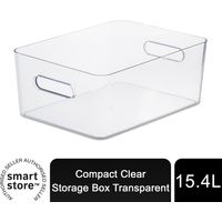 SmartStore Compact Clear Storage Box Transparent & BPA Free, Large - 15.4 Litres