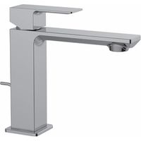 Mélangeur lavabo avec vidange automatique 1"1/4G Acier Looking Paffoni Elle EL075HST series Laiton - Steel looking