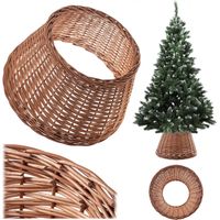 KADAX Weihnachtsbaumrock aus natürlicher Flechtweide, 46.5 cm