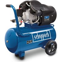 Scheppach Compresseur à air double cylindre HC53DC – 2200 W – Cuve de 50 L – Pression 10bar – Débit d’aspiration 412 l/min – Changement d’outil rapide – Régulateur de pression