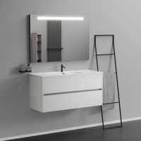 Inda - Mobile bagno 2 cassetti L.120 con lavabo specchio