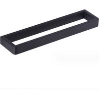 Anello portasciugamani per il bagno, nero, barra portasciugamani in acciaio inox SUS304, 30 cm, per montaggio a parete
