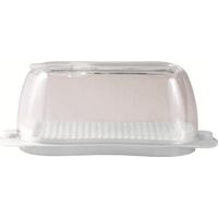 Snips 00863 Burriera Portaburro 0.5 L con Coperchio Trasparente Spalma Burro 2 Chiusure Sicurezza BPA Free colore Bianco