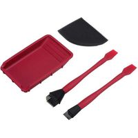 Kit de colle silicone 4 pièces brosse large/étroite avec grattoir plat et plateau de colle Kit de collage pour le travail du bois