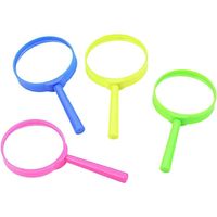 Lot de 6 loupes de poche en plastique pour enfants (2 bleues, 2 vertes, 1 rose, 1 jaune)-6pcs