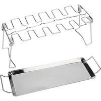 Support de cuisse d'aile de poulet avec ustensiles de cuisson, grille verticale de cuisse de poulet pour accessoires de Barbecue