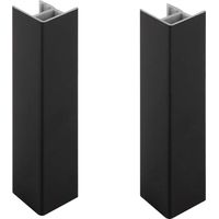 Cyclingcolors – Plinthe de finition de cuisine 150mm – Noir brillant RAL9005 – Profil PVC pour raccord connecteur pied de meuble – Lot de 2