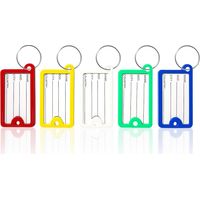 20Pcs Porte Clef Etiquette,Porte Clés Etiquette en Plastique,avec Étiquettes à Papier Ligné pour Porte Étiquette et Organisation
