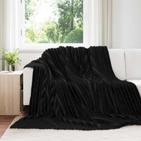 vidaXL Jeté Noir 270 x 240 cm Toison