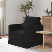 vidaXL Canapé Noir 78 x 78 x 80 cm tissu