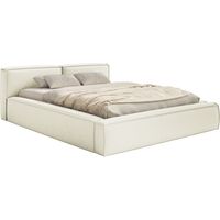 Selsey Tilves Slim – Polsterbett 140x200 mit Bettkasten und Lattenrost, Chenille, creme