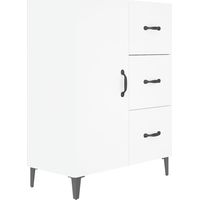 Maison La Vie - Buffet Salon Moderne - Meuble de rangement - blanc 69,5x34x90 cm bois d'ingénierie bu2667