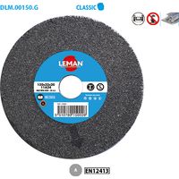 MEULE TOURET GRISE 150X20X32 EBAUCHE GR24 vitrifiée corindon - 15002 - LEMAN
