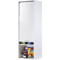 Beaux Meubles Pas Chers – Meuble de cuisine haut blanc 1 rideau coulissant – 4 niches réglables – Dimensions L 40 x H 123.6 x P 35 cm – Éco-conçu, fabriqué en France