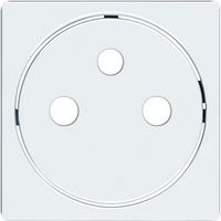 Enjoliveur PC affleurante 2P+T - blanc (WXD106B)