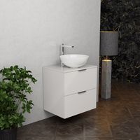 Inda - Meuble de salle de bain L.60 avec vasque à poser / Blanc