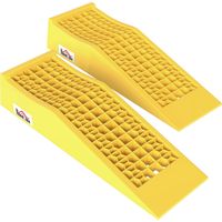 Ensemble de 2 rampes pour voiture véhicule utilitaire rampe chargement 70l x 19 5l x 7 8h cm pp jaune