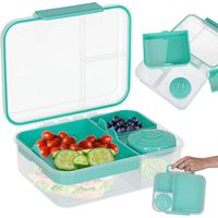 Lunch Box With Compartments, 2200ml, Mint, BPA-Free