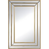 Specchio smussato Cornice in Legno d'Eucalipto H90 cm Dorato - BAKOU