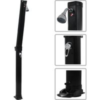 Douche solaire pliable Noir 214 cm 23 L vidaXL10409