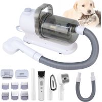 Tondeuse pour chien avec aspirateur, 10000 PA avec outils d'entretien, tondeuse à pattes, brosse, peigne
