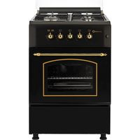 SOLTHERMIC COCINA GAS NEGRA RÚSTICA 60X60 F6S40G2