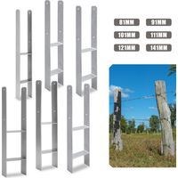 Randaco 141 mm 2x Ancrage professionnel en métal pour poteaux – protégé contre la corrosion et stable pour abris de voiture, clôtures et sous-constructions