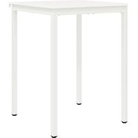 vidaXL Table de bar Blanc 80 x 80 x 105 cm Bois de pin massif
